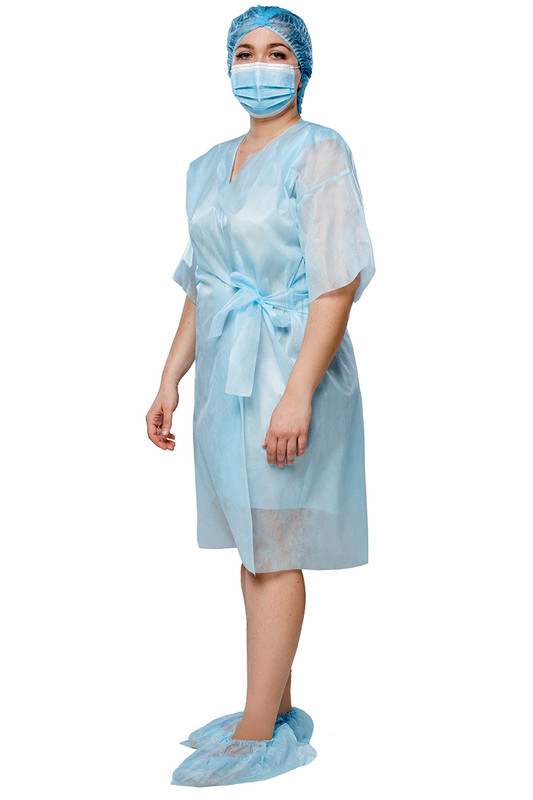 Халат медичний, розмір 56-60 cm(см), нестерильний,одноразового використання